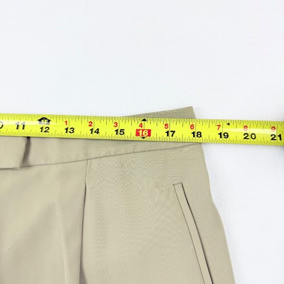 Calvin Klein Womens Tree House Tan Straight Leg Pleated Trousers Sz 14R NWT $129 - Picture 8 of 11